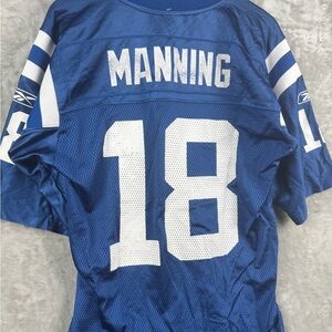 Vintage Rebook Peyton Manning Indianapolis Colts Jersey Home #18 Mens Small Y2K